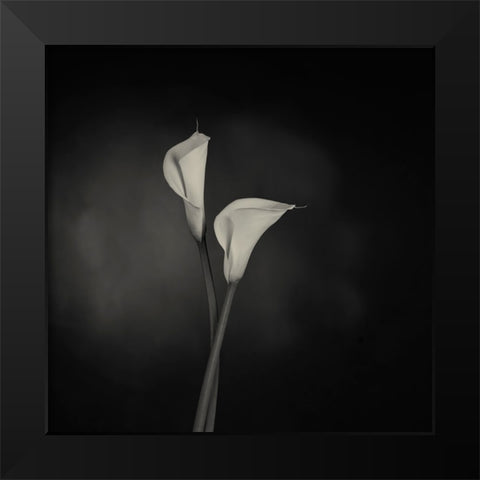 Simplicity Black Modern Wood Framed Art Print by Engelbos, Mieke