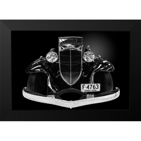 The Packard Light-Eight Black Modern Wood Framed Art Print by Weber, Roland