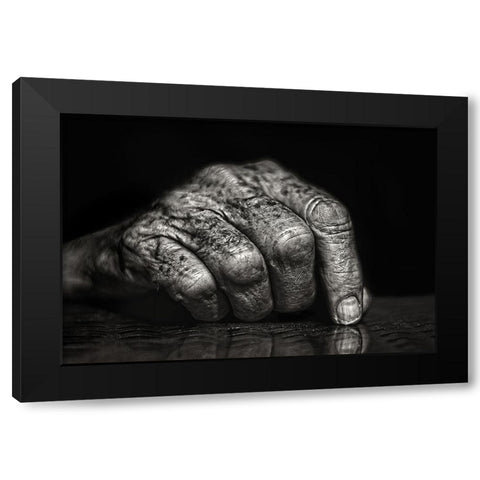 The Hand... Black Modern Wood Framed Art Print with Double Matting by Luis Seco, Juan