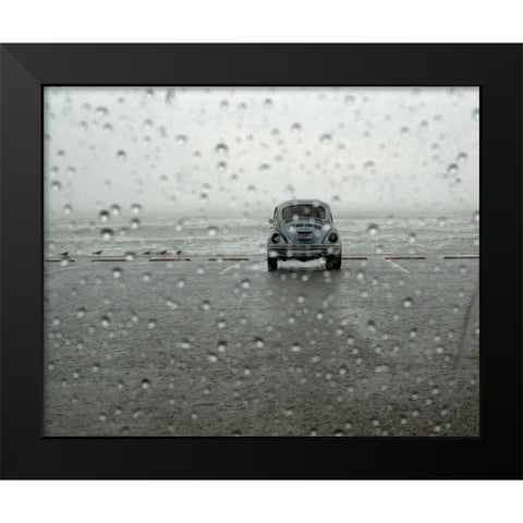 Off Season Black Modern Wood Framed Art Print by Strelok