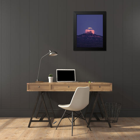 Sturgeon Supermoon Black Modern Wood Framed Art Print by Rodriguez De, Enrique