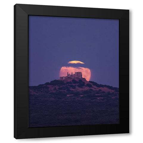 Sturgeon Supermoon Black Modern Wood Framed Art Print by Rodriguez De, Enrique
