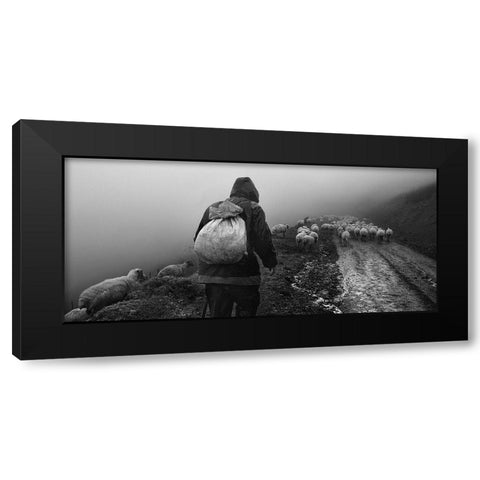 On The Way Home Black Modern Wood Framed Art Print with Double Matting by Arabzadeh, Abbas