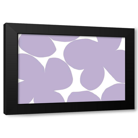 Clumsy Flowers No 1 Black Modern Wood Framed Art Print by uplusmestudio