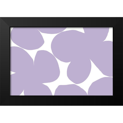 Clumsy Flowers No 1 Black Modern Wood Framed Art Print by uplusmestudio