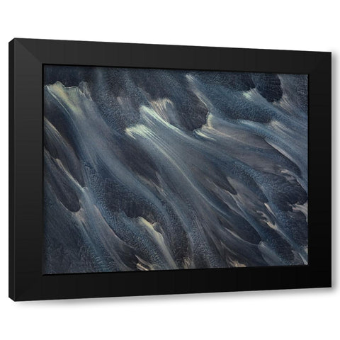 RIVer Bed Black Modern Wood Framed Art Print with Double Matting by Dou, Shenshen