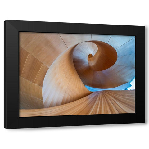 Toronto Ago Staircase -1 Black Modern Wood Framed Art Print with Double Matting by Luo, Edwin