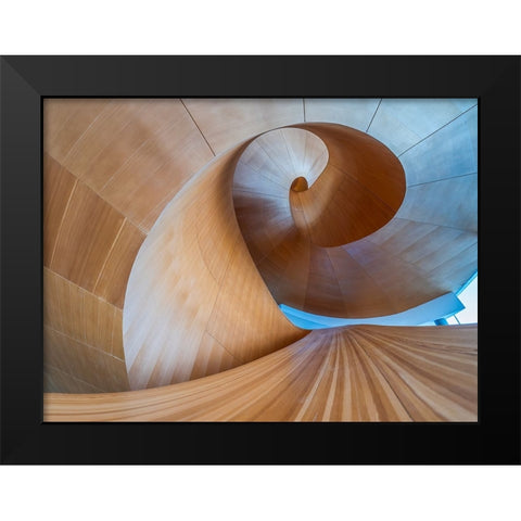 Toronto Ago Staircase -1 Black Modern Wood Framed Art Print by Luo, Edwin