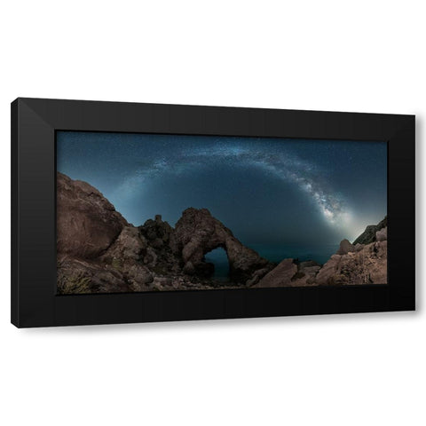 From Another Planet Black Modern Wood Framed Art Print by Jose Guillen, Manuel