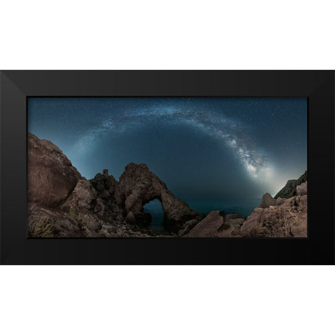 From Another Planet Black Modern Wood Framed Art Print by Jose Guillen, Manuel