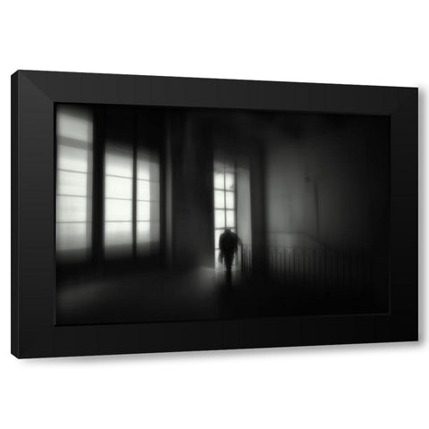 So Much And So Little Black Modern Wood Framed Art Print with Double Matting by Pimenta, Jorge