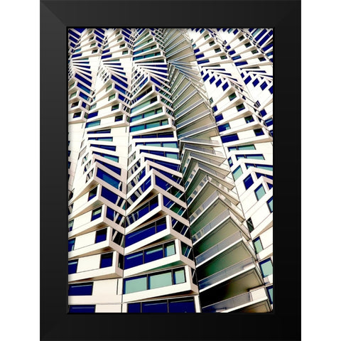 Rooms with a view Black Modern Wood Framed Art Print by Wechsler, Robin