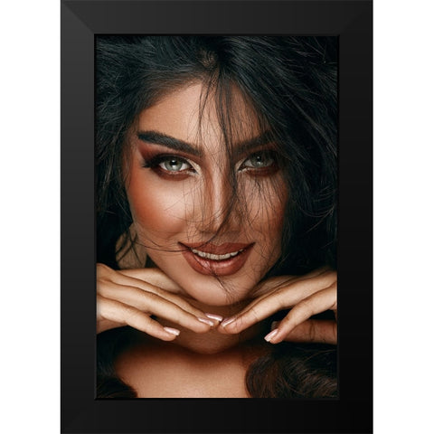 Her Eyes! Black Modern Wood Framed Art Print by Behzadi Boroujeni, Amir