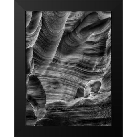 Meditation Black Modern Wood Framed Art Print by Li, Richard