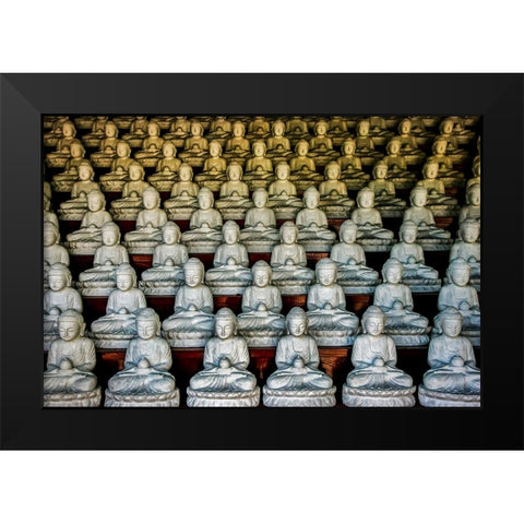 Yaksajeon Hall Black Modern Wood Framed Art Print by Woo Ryu, Shin