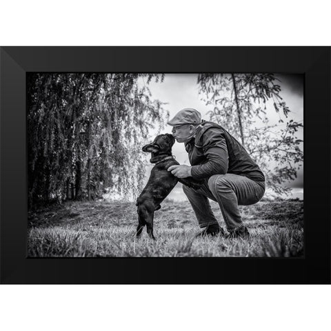The Best Friend Black Modern Wood Framed Art Print by Rebro, Marcel