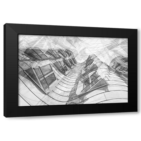 Top Floor Apartments Black Modern Wood Framed Art Print with Double Matting by Schleicher-Schwarz, Roswitha