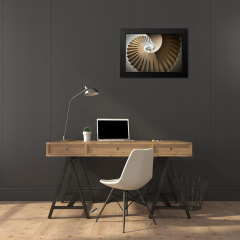 Looking Up Black Modern Wood Framed Art Print by Reichert, Renate