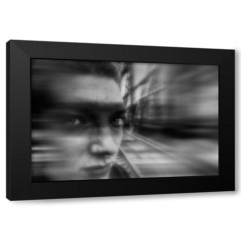 Untitled Black Modern Wood Framed Art Print by Hermann, Steve