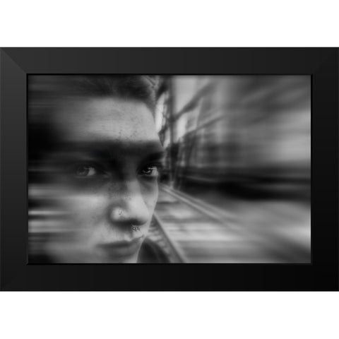 Untitled Black Modern Wood Framed Art Print by Hermann, Steve