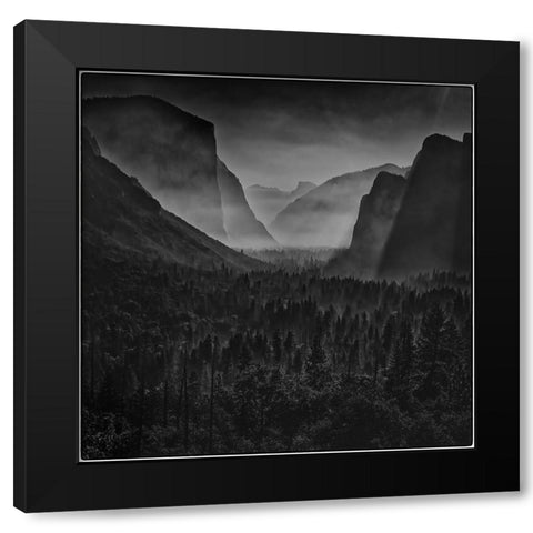 Tunnel View Black Modern Wood Framed Art Print with Double Matting by Lin, Ning
