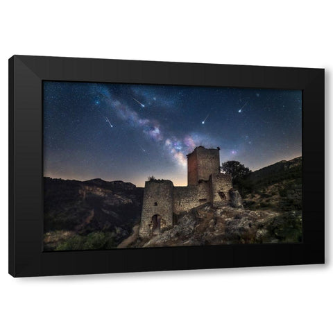 Una Lluvia De Estrellas... Black Modern Wood Framed Art Print by Luis Seco, Juan