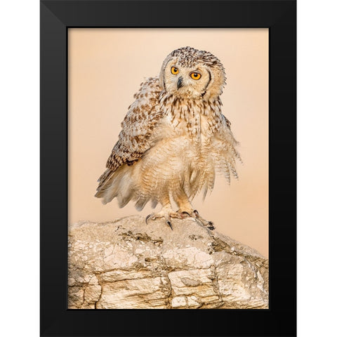 New Hair Cut.! Black Modern Wood Framed Art Print by Elkahlawi, Ahmed