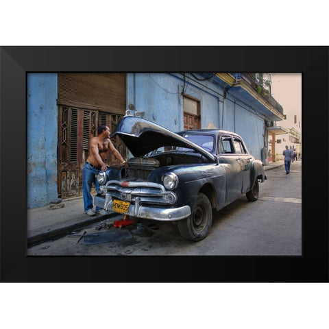 Waiting For Autopart Black Modern Wood Framed Art Print by Creativeartsolution, Khoshro