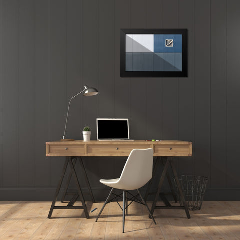 Diagonally Black Modern Wood Framed Art Print by Comari, Andrea