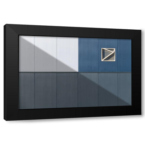 Diagonally Black Modern Wood Framed Art Print with Double Matting by Comari, Andrea