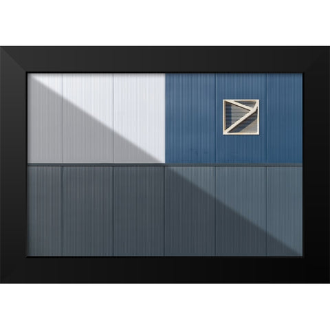 Diagonally Black Modern Wood Framed Art Print by Comari, Andrea