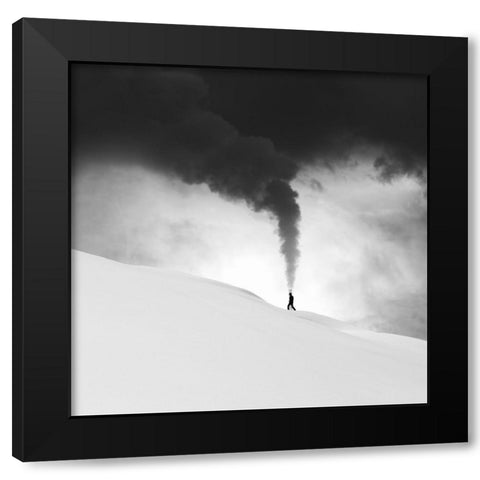 Baw Black Modern Wood Framed Art Print with Double Matting by Nodeh, Mostafa