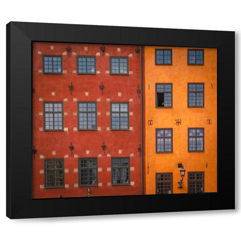 Gamla Stan Black Modern Wood Framed Art Print with Double Matting by Kleimann, Stephanie
