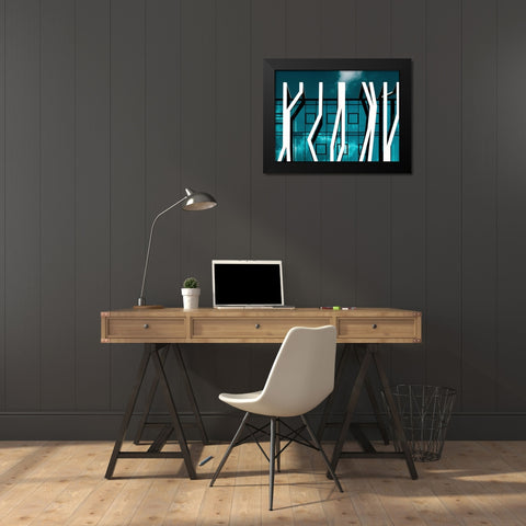 abstract facade Black Modern Wood Framed Art Print by Auerbach, Markus