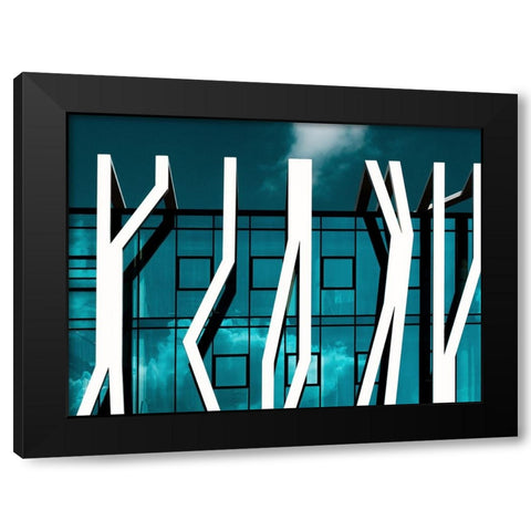 abstract facade Black Modern Wood Framed Art Print with Double Matting by Auerbach, Markus