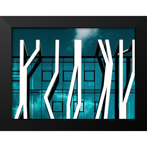 abstract facade Black Modern Wood Framed Art Print by Auerbach, Markus