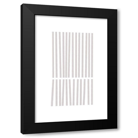 Calming Lines No 3 Black Modern Wood Framed Art Print by uplusmestudio