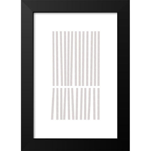 Calming Lines No 3 Black Modern Wood Framed Art Print by uplusmestudio