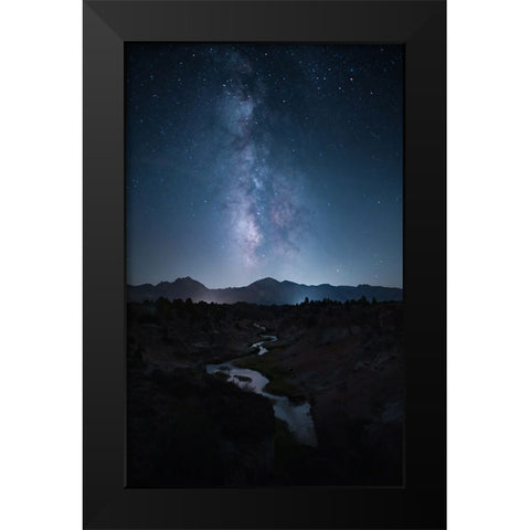 Restless Night Black Modern Wood Framed Art Print by Zhang, Ling
