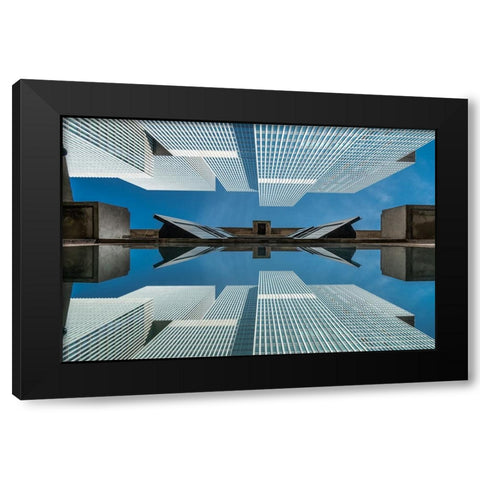 The Rotterdam Black Modern Wood Framed Art Print with Double Matting by Koer, Jaap