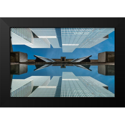 The Rotterdam Black Modern Wood Framed Art Print by Koer, Jaap