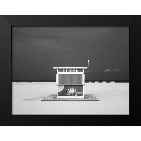 A different Miami Beach at Night 2 Black Modern Wood Framed Art Print by Peralta, Adrian
