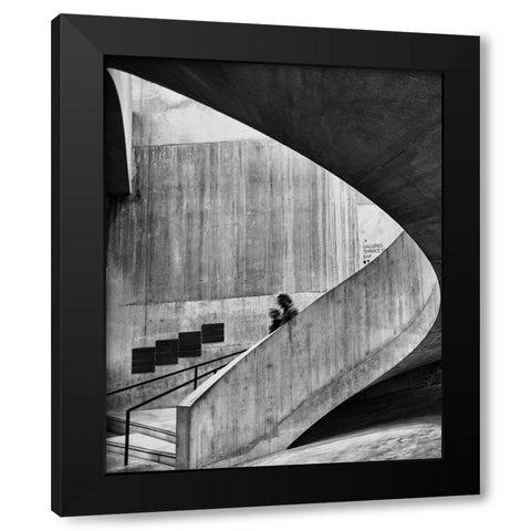 The Curve Black Modern Wood Framed Art Print with Double Matting by Mukherjee, Debarshi