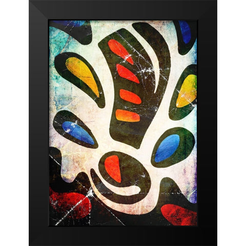 The abstraction Black Modern Wood Framed Art Print by Kulik, Rafal