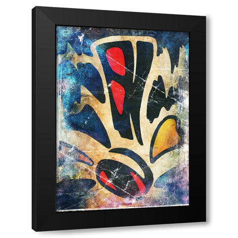 The abstraction Black Modern Wood Framed Art Print by Kulik, Rafal