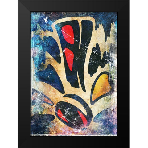 The abstraction Black Modern Wood Framed Art Print by Kulik, Rafal