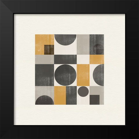 Paper Object Nr9 Black Modern Wood Framed Art Print by The Miuus Studio