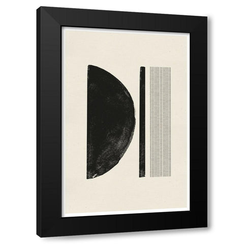 Zen Nr3 Black Modern Wood Framed Art Print by The Miuus Studio