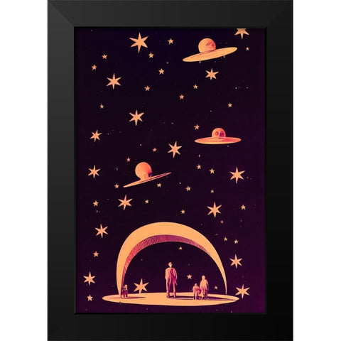 A Galactic Dream Black Modern Wood Framed Art Print by Treechild