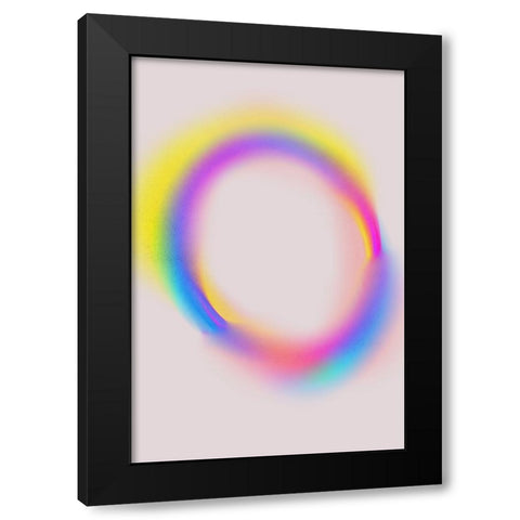 Space No 4 Black Modern Wood Framed Art Print with Double Matting by Treechild